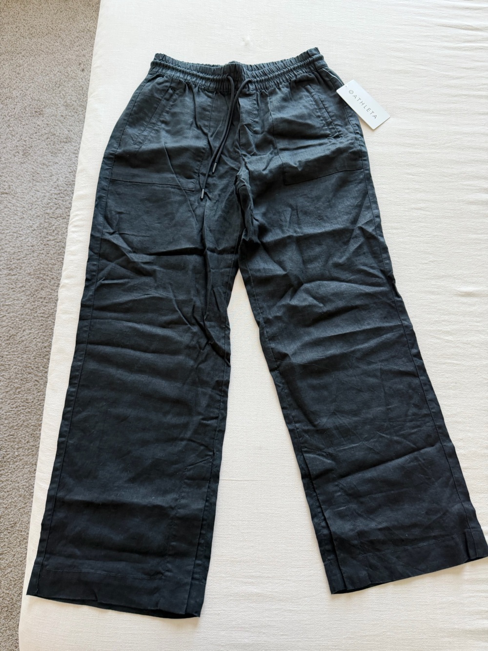 Athleta Black Linen Pants